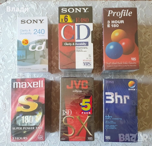 Нови видеокасети TDK, JVC, Sony, Maxell, Konica, EFBE, снимка 5 - Други жанрове - 44908708