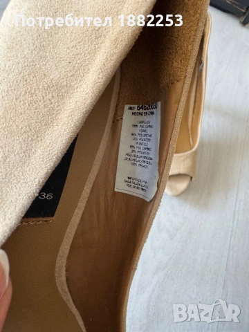 Дамски велурени обувки Mango - 37 номер, снимка 6 - Дамски обувки на ток - 55016551