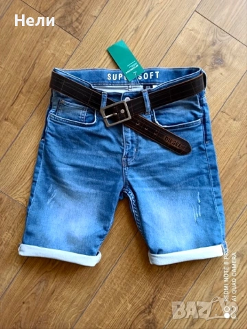 Нови Детски къси дънки и тениска H&M ръст 158, снимка 11 - Детски къси панталони - 54905118