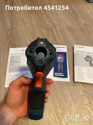 Продава се ТЕРМОДЕТЕКТОР BOSCH PROFESSIONAL GIS 1000 C , ново състояние (не е използвано), снимка 4 - Измервателни инструменти - 54645216