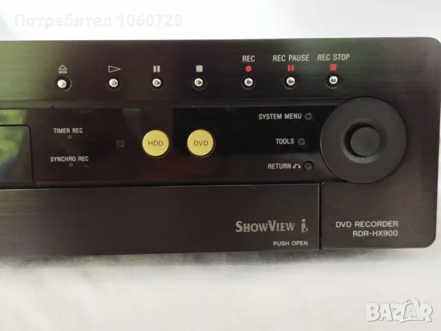 Sony RDR-HX900 DVD Recorder, снимка 2 - Плейъри, домашно кино, прожектори - 55354897