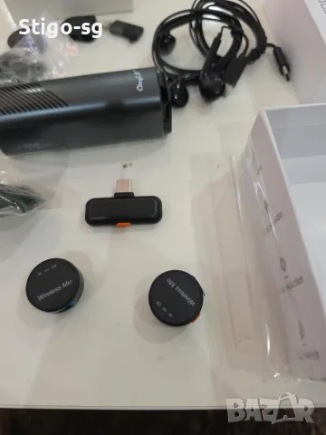 Безжичен лавалиерен микрофон, комплект 2 броя, USB, активна шумопотискаща технология, снимка 5 - Микрофони - 55613718