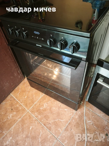 Черна свободно стояща печка Gorenje , снимка 7 - Печки, фурни - 54720366