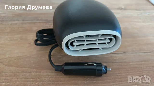 Автомобилен нагревател, 120W, 12V, черен / духалка за предно стъкло за кола с дръжка