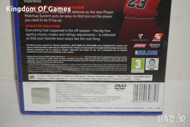 Чисто Нова Рядка Оригинална Запечатана Игра За PS2 NBA 2K11, снимка 10 - Игри за PlayStation - 55178850
