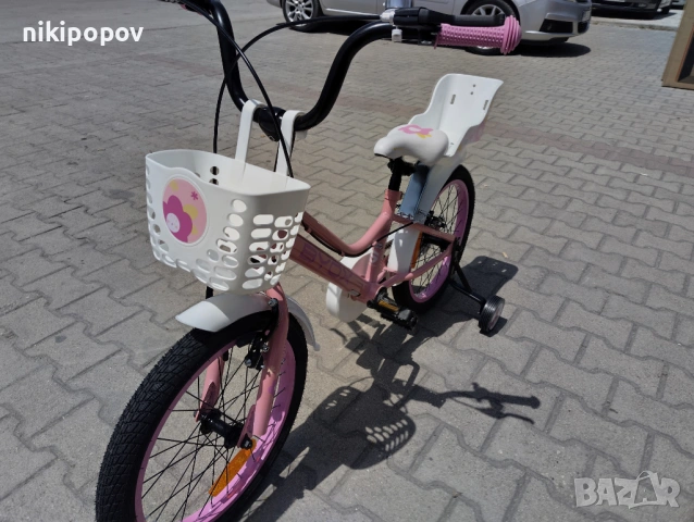 X Детски велосипед 18" QUINCY розов, снимка 6 - Велосипеди - 54395228