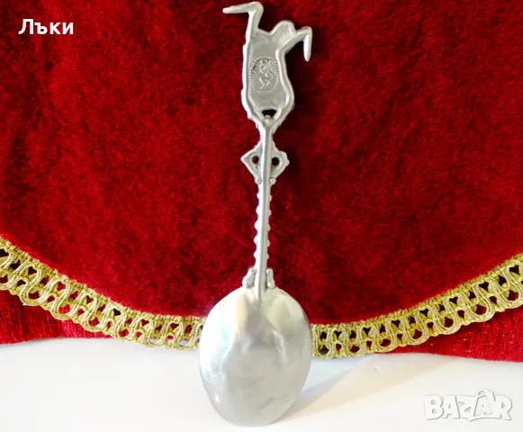 Калаена лъжица,Щъркели,Гнездо,Ключ,картина калаена сватба., снимка 4 - Антикварни и старинни предмети - 55448348