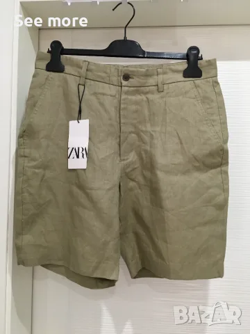 Zara Men's линен бленд мъжки панталонки 31