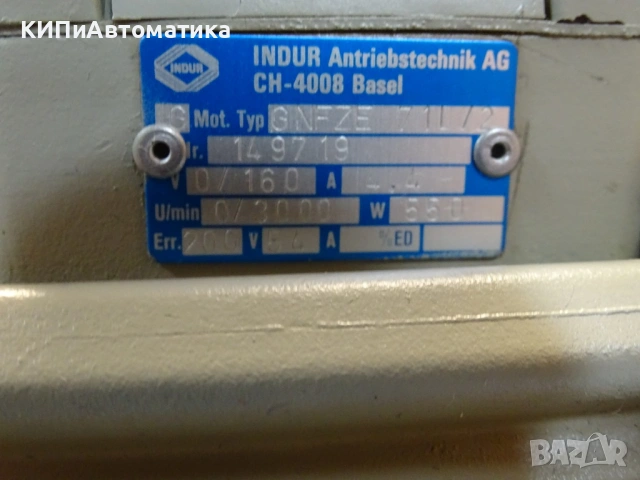 мотор редуктор INDUR A-40 Gear Motor 0.55kW I=20, снимка 2 - Резервни части за машини - 54580271