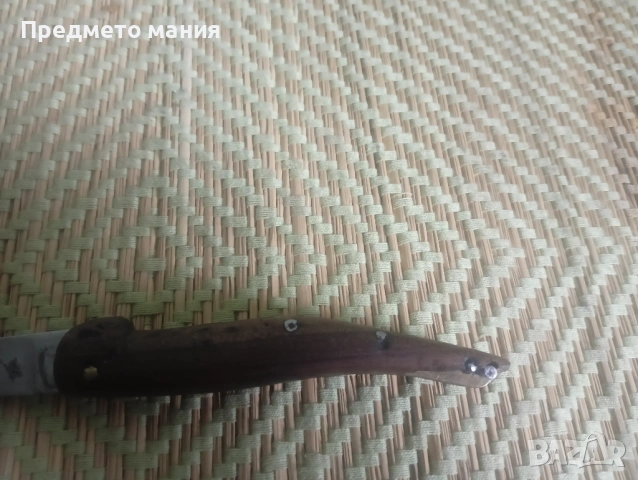 Сгъваемо ножче с дървена дръжка – занаятчийска изработка, снимка 4 - Ножове - 54353581