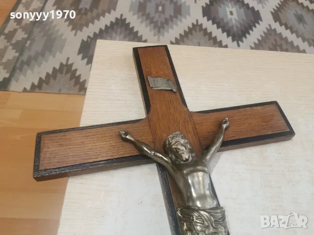 ГОЛЯМ КРЪСТ С ХРИСТОС 60СМ 0908261623L4, снимка 6 - Антикварни и старинни предмети - 55604905