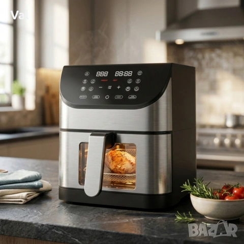Фритюрник с горещ въздух XXL - 8 литра, 1800 W и 12 програми, снимка 9 - Фритюрници - 54672259