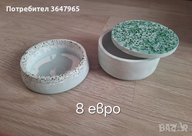Комплекти съдове за свещи от гипсокерамика , снимка 6 - Декорация за дома - 55512319