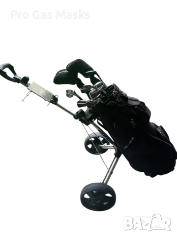 Комплект 12 Стикове Голф B Square Сак Pro Ace и количка LT 410, топки, Нова Ръкавица, подаръци : Вси