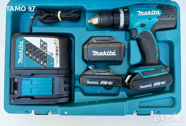 Makita DHP453 - Акумулаторен ударен винтоверт 18V, снимка 2 - Винтоверти - 54585935