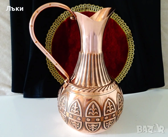 Медна кана шедьовър 4 л.,чиста червена мед. , снимка 7 - Антикварни и старинни предмети - 55222250