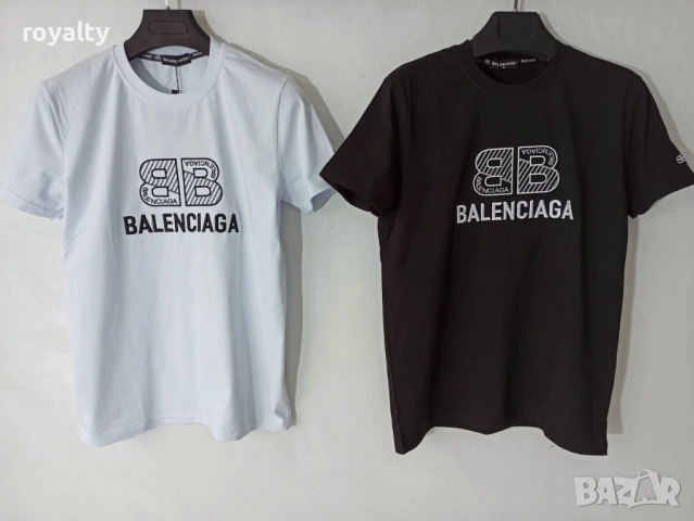 Balenciaga Нова Мъжка Тениска Два Цвята 