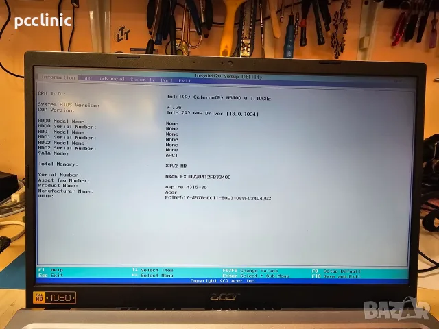 ЗА ЧАСТИ Acer Aspire 3 A315-35 (N20C5) 15.6" Full HD 1080p дисплей | DDR4, снимка 2 - Части за лаптопи - 55690456