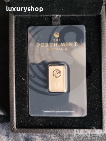Златно кюлче със всички документи за покупка и произход, 5 грама Perth Mint, снимка 7 - Нумизматика и бонистика - 54961317