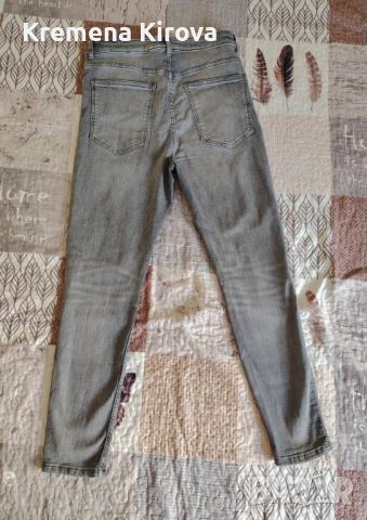 Нови дънки Zara. Размер EUR 44. Сиви., снимка 5 - Дънки - 54696177