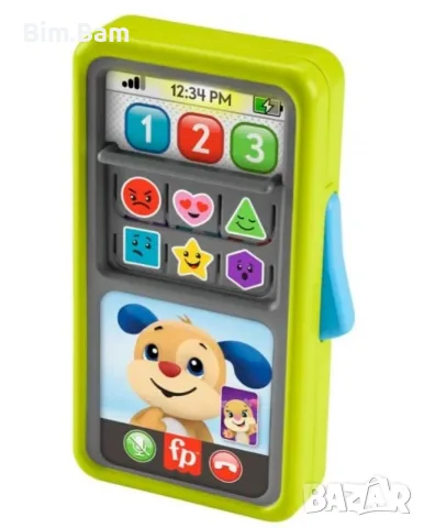 Образователен смартфон 2в1 Fisher Price - на български език / 75 звуци и фрази, снимка 2 - Образователни игри - 55396723