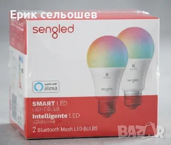 Sengled Smart LED Bluetooth Mesh – Комплект 2 смарт LED крушки E27 RGB + бяла светлина