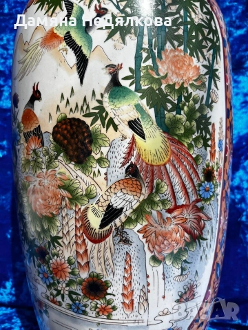 огромна китайска ваза за под, снимка 2 - Вази - 53997890