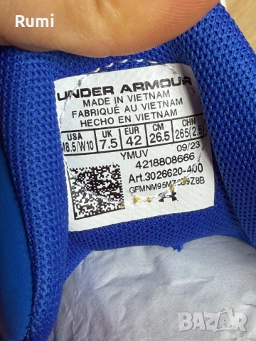 Оригинални нови маратонки Under Armour Curry 4 Low Flotro Blue ! 42,44,45,46 н, снимка 9 - Маратонки - 52182791