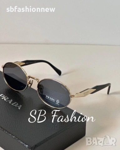 Prada овални,метална рамка с лого, снимка 4 - Слънчеви и диоптрични очила - 54336303