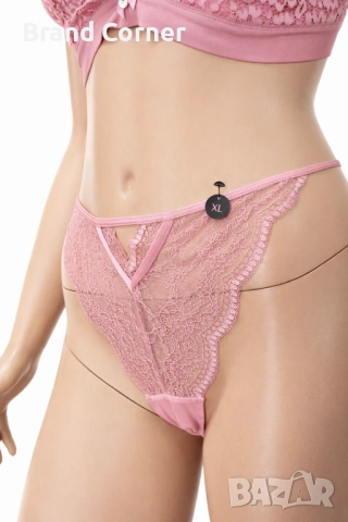 Hunkemöller комплект бельо с розова дантела – сутиен 90F и бикини XL, снимка 2 - Бельо - 54517778