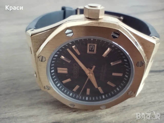 Seiko Mod  - Royal Oak Rose gold - 41 mm., снимка 2 - Мъжки - 54101027