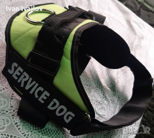 Професионален кучешки нагръдник K9 SERVICE DOG – Розов (XL) / Зелен (L), снимка 2 - За кучета - 54854729