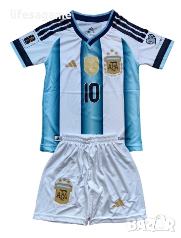 Детски футболен екип Аржентина Меси комплект Argentina Messi world cup 2026, снимка 2 - Детски комплекти - 51596533