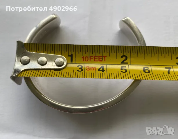 Сребърна гривна Tiffany, снимка 4 - Гривни - 55478279