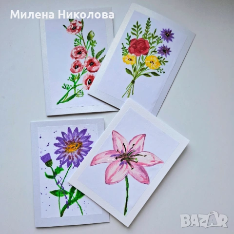 Ръчно рисувани картички, снимка 2 - Други - 54834170