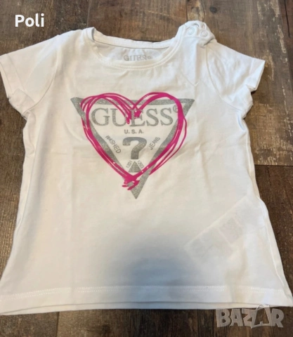 Тениски на Guess 6-9 месеца , снимка 3 - Бебешки блузки - 54109849