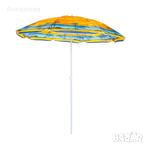 Плажен чадър Muhler U5037 Микс цветове, 180xH180cm, снимка 12 - Градински мебели, декорация  - 54638456
