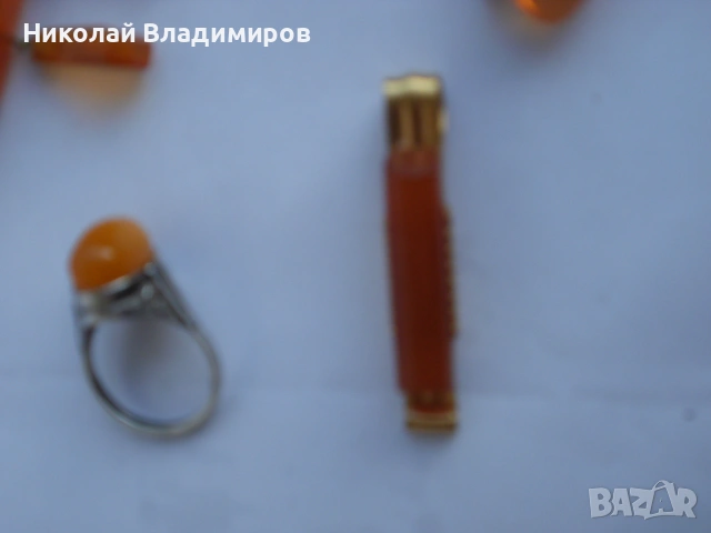 Сребърни кехлибар обеци с камъни пръстен сребро изумруди, снимка 6 - Обеци - 48682733
