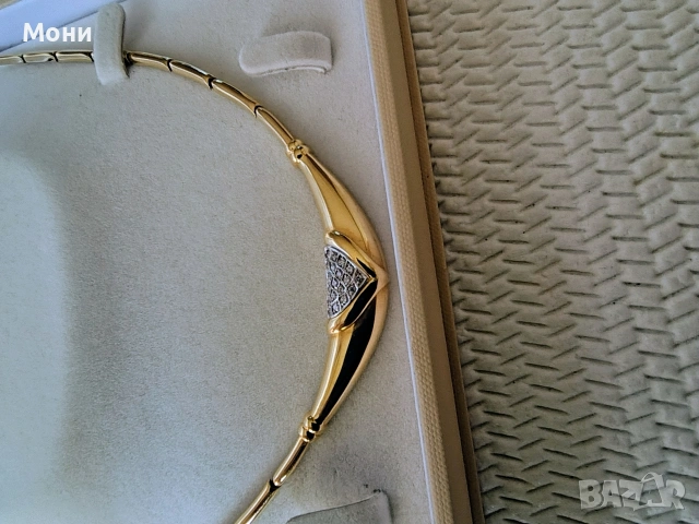 DAMIANI ЗЛАТНО КОЛИЕ С ДИАМАНТИ , снимка 3 - Колиета, медальони, синджири - 55128044