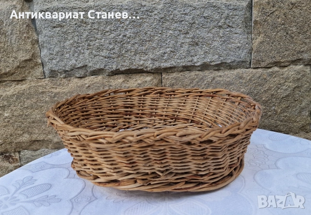 Стари ръчно плетени български панери , снимка 5 - Декорация за дома - 55159537