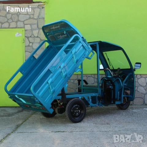 Електрическа Селскостопанска Триколка с Покрив 2000W СИНЯ, снимка 3 - Мотоциклети и мототехника - 54144831