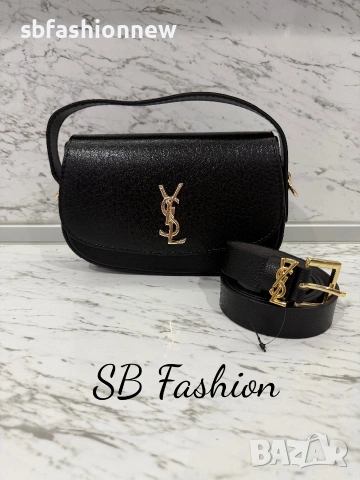 Ysl дамска чанта, черна, бежова и бялА