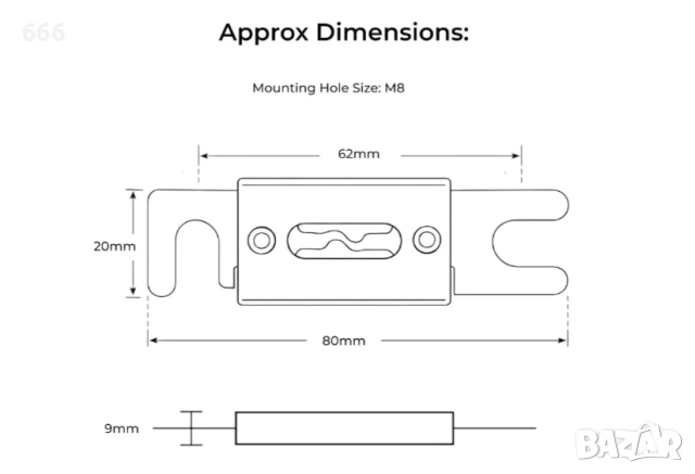  4 броя Предпазител ANL със златно покритие на пластината, снимка 4 - Друга електроника - 54108055