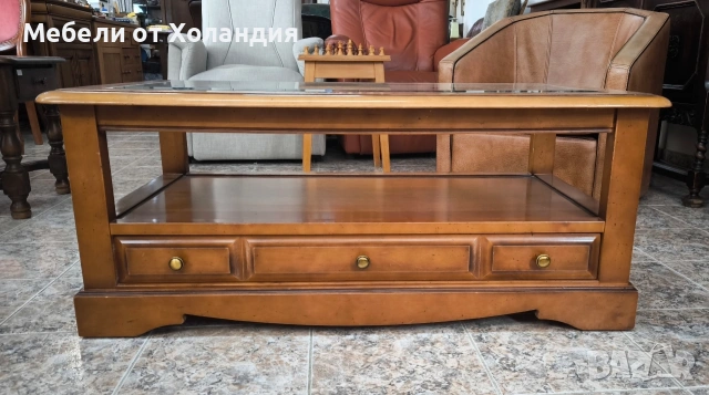 Черешова холна маса с чекмедже, снимка 2 - Маси - 54879087