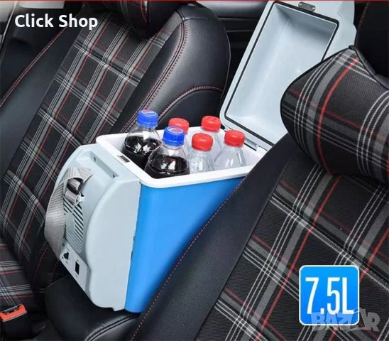 Портативен мини хладилник ED-002, 7.5L, Син – Работи в автомобил а (12V запалка ), снимка 2 - Хладилници - 54885717