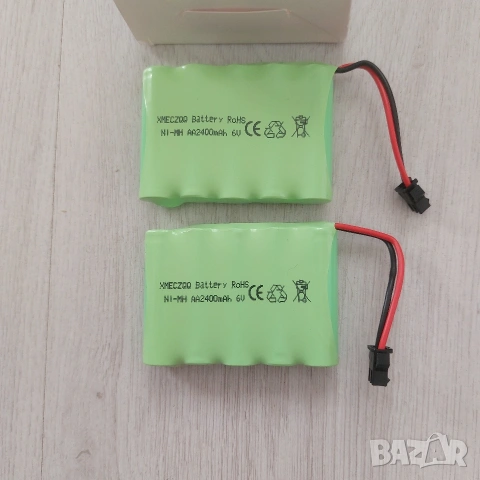Комплект 2бр. Акумулаторни Батерии 6V 2400mAh Ni-MH за RC Коли и Играчки, Трапец, SM-2P, снимка 2 - Друга електроника - 54933984