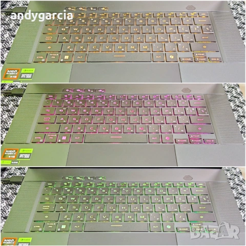 16 Nebula OLED/NVIDIA GeForce RTX 4070/AMD Ryzen AI 9 HX 370/32 GB LPDDR5X/1TB NVMe SSD/ASUS ROG G16, снимка 13 - Лаптопи за игри - 54896296