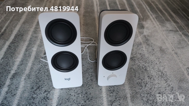 Logitech Z207 – компютърни тонколони, бели, като нови, снимка 2 - Тонколони - 54454873