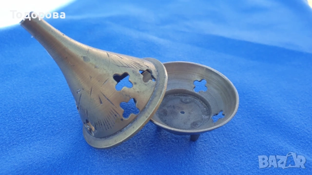 Бронзово съдче за благовония-аромати, снимка 5 - Антикварни и старинни предмети - 54311074