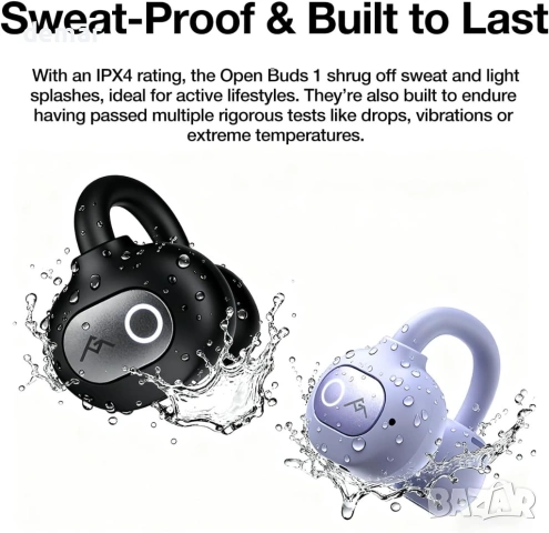 AGM Mobile Open Buds 1 – безжични Open-Ear TWS слушалки с калъф за зареждане и ANC, снимка 4 - Bluetooth слушалки - 54924621
